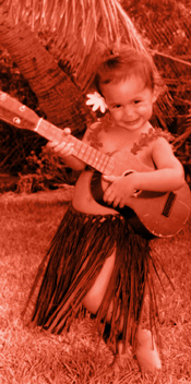 Aesha Ohelo, age 5 (1989), daughter Dawn Aloha Kekoolani, great grandaughter of Nawai and Emily Kekoolani